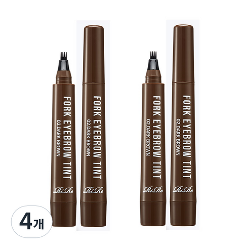 리르 포크 아이브로우 틴트 2g, 2호 다크브라운, 4개