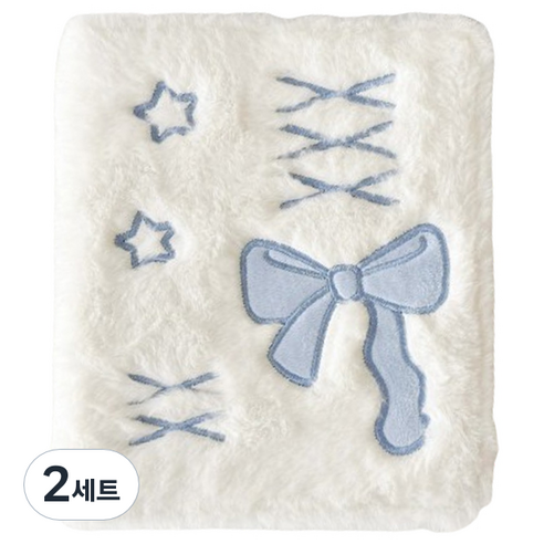 경이상점 털바인더 포카 바인더 A6 콜렉터북 + 양면속지 30p 세트, 화이트블루, 2세트