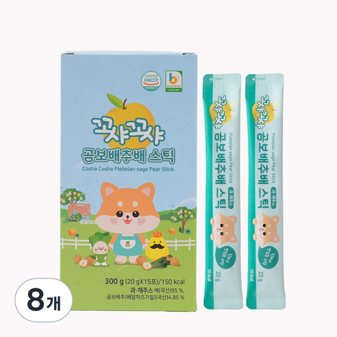 꼬샤꼬샤 곰보배추배 스틱 20g x 15p, 300g