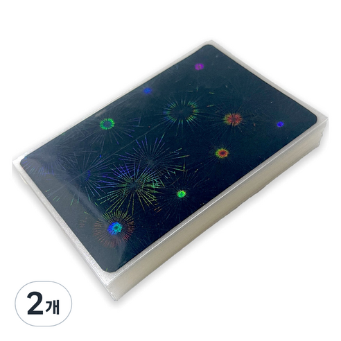 리코즈 홀로그램 포토카드 슬리브 50p, 02 폭죽, 2개