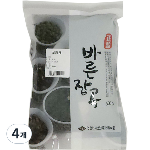 2022년 바른잡곡 서리태, 500g, 4개