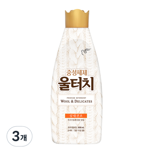 울터치 중성 세제 본품, 3개, 1000ml