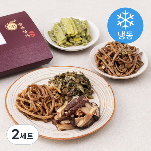 녹선 건나물 반찬 건고구마순볶음 100g + 맛된장시래기볶음 100g + 맛건표고버섯볶음 80g + 맛고사리나물 100g + 맛궁채나물볶음 100g 5종 세트(냉동), 2세트