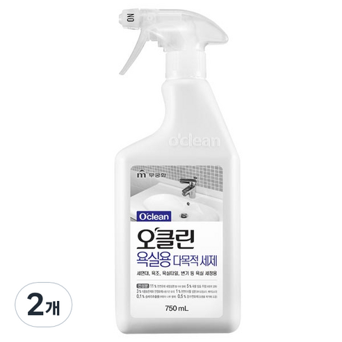 오클린 욕실용 다목적 세제, 750ml, 2개