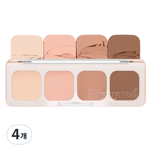 릴리바이레드 무드잇 팔레트 AD 2.8g, 03 뉴트럴잇, 4개