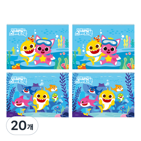몽땅 핑크퐁 스케치북, 345 x 248 mm, 26매, 20개
