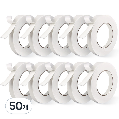 아뜰라임 다용도 스폰지 초강력 접착 폼 양면 테이프 2cm x 3m, 혼합색상, 50개