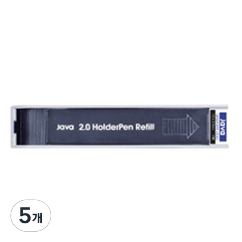 자바펜 홀더심 HB 검정, 2mm, 5개