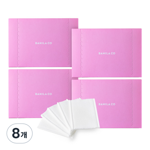 바닐라코 멀티 5겹 화장솜, 80매, 8개