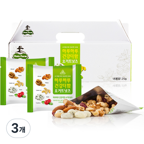 넛츠팜 하루하루 건강더함 요거트넛츠 30p, 3개