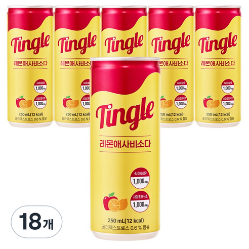 일화 팅글 레몬애사비소다, 250ml, 18개