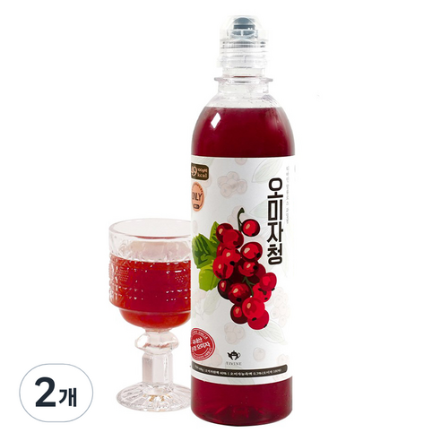 티바인 저당 오미자청, 2개, 1개입, 610g