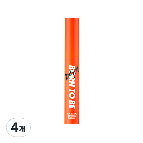 어퓨 본투비 매드프루프 롱앤컬 마스카라 Lv2 모어댄텐미리 8g, 01 딥블랙, 4개