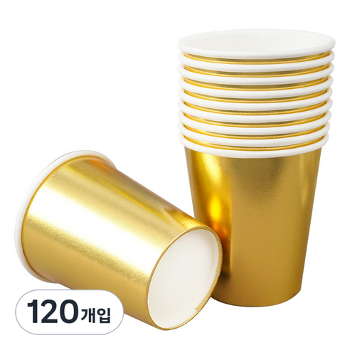 메탈릭 파티컵 골드 240ml, 120개