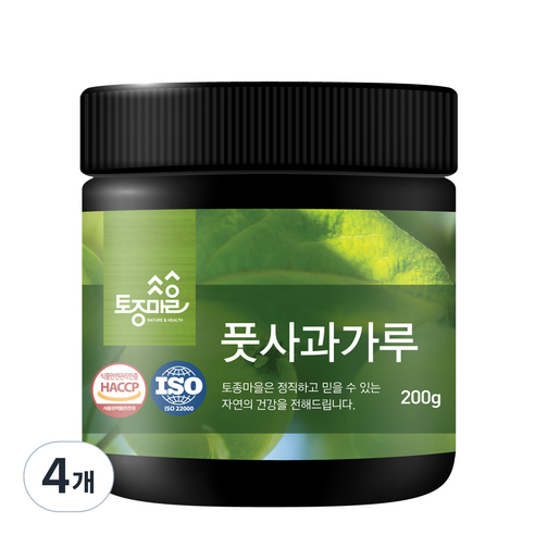 토종마을 HACCP인증 풋사과가루, 200g, 4개