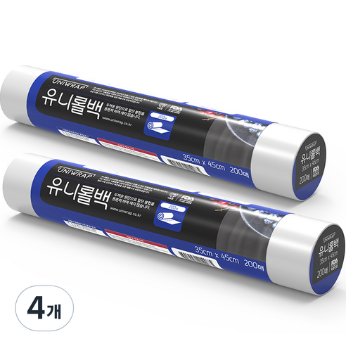 유니랩 유니롤백, 특대(XL) 이상, 200개입, 4개