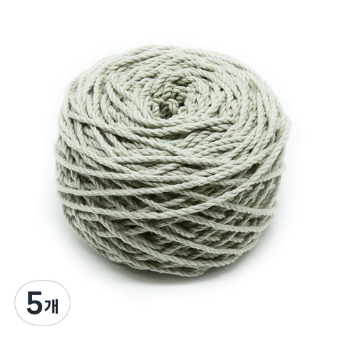 마크라메 색상 면사 3mm 100g, 5 민트 미스트, 5개