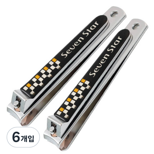 세븐스타 안티네 손톱깎이 대, 블랙, 6개입