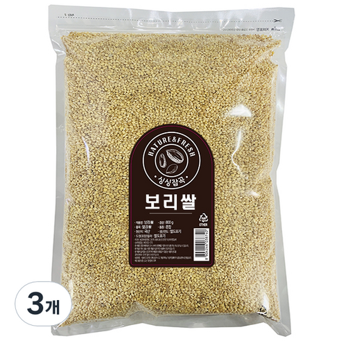 싱싱잡곡 보리쌀, 800g, 3개