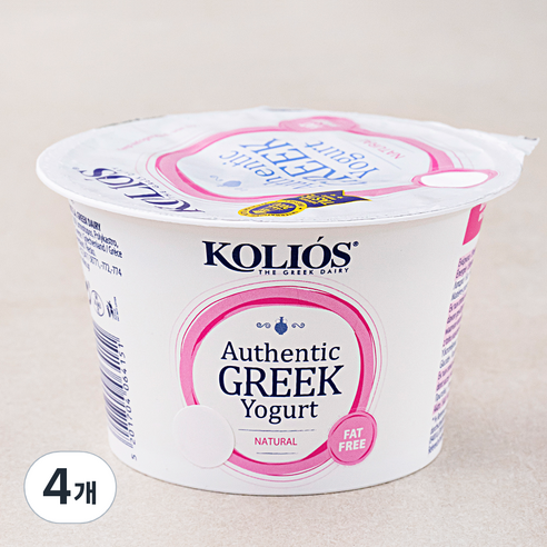 콜리오스 그릭 요거트 네츄럴, 150g, 4개