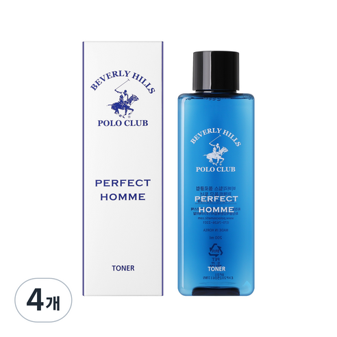 비버리힐스폴로클럽 퍼펙트 옴므 토너, 200ml, 4개