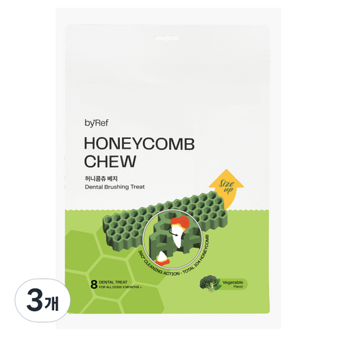 바이레프 허니콤츄 강아지 덴탈껌 M, 베지, 128g, 3개