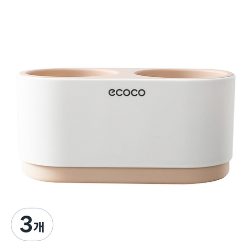 ecoco 흡착식 드라이기 다용도 거치대, 연핑크, 3개
