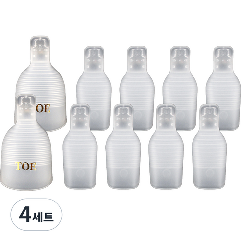 패디 쏙오프 클립 5p 세트, 4세트, 반투명