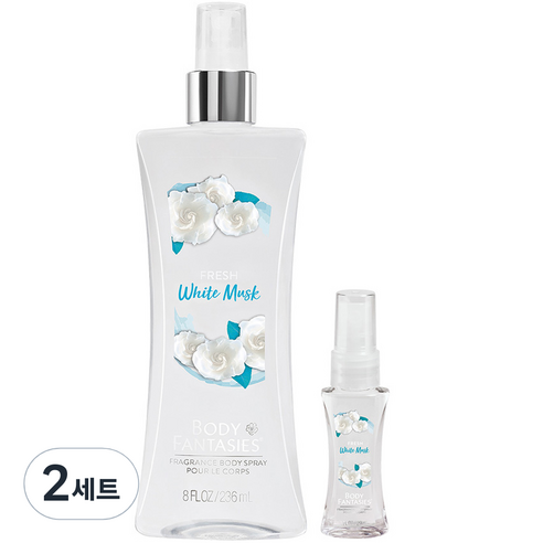바디판타지 바디미스트 프레시 화이트 머스크 236ml + 29ml, 2세트