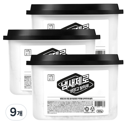 생활공식 냄새제로 냉장고 탈취제, 300g, 9개