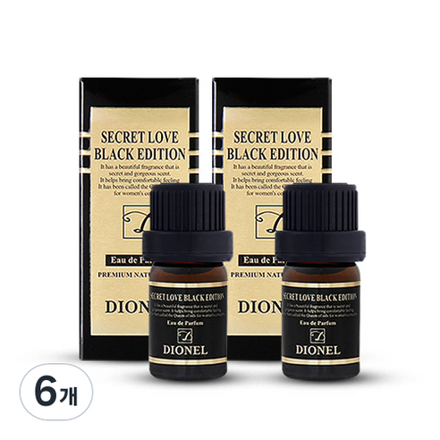 디오넬 시크릿 러브 블랙 에디션 여성청결제, 5ml, 6개