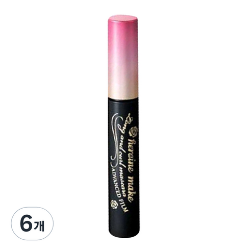 키스미 히로인 메이크 롱앤컬 어드밴스드 필름 마스카라 6g, 01딥블랙, 6개