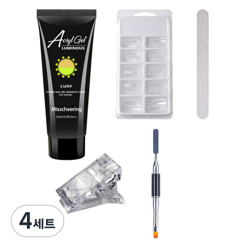 스위스녹스 인조 손톱 연장 야광 폴리젤 5종 세트, 4세트, LU04
