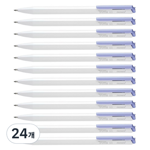 모나미 트리피스 볼펜 0.5mm, 파스텔 바이올렛, 24개