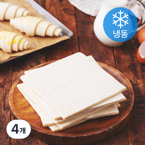 맨치트 사각페스츄리시트 생지 중 (냉동), 80g, 6개입, 4개