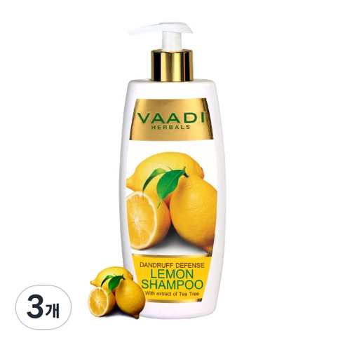바디허벌즈 레몬 샴푸, 350ml, 3개
