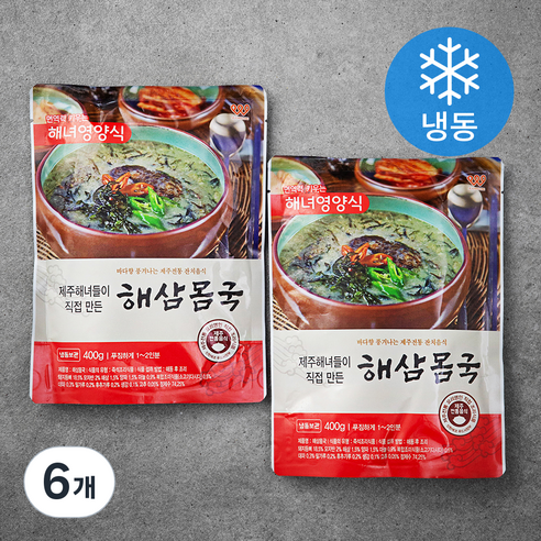 제주해녀들이 만든 해삼몸국 (냉동), 400g, 6개