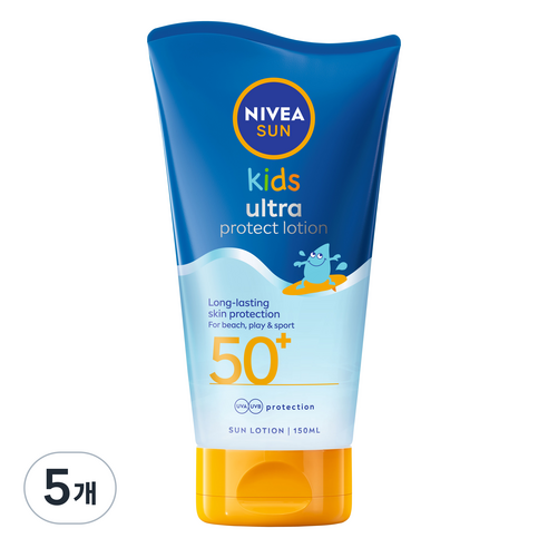 니베아 선 키즈 울트라 프로텍트 선 로션 SPF50+, 150ml, 5개