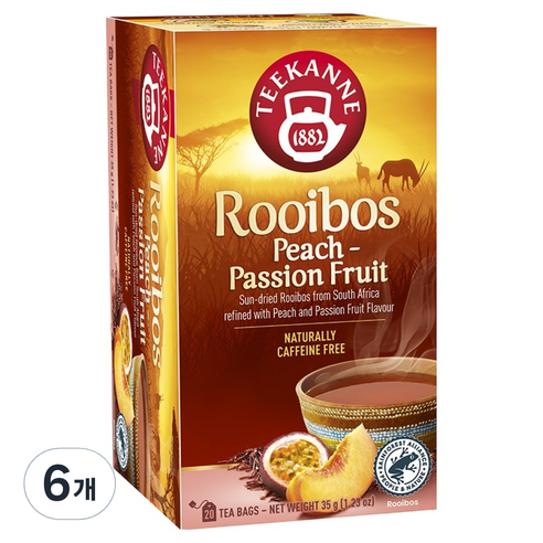 티칸 피치앤 패션후르츠 루이보스, 1.75g, 20개입, 6개