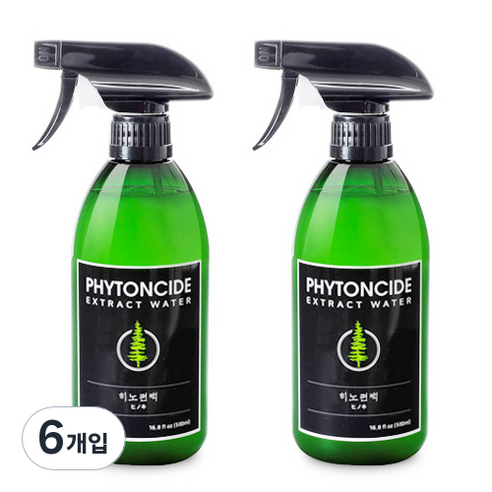 히노편백 피톤치드 스프레이 본품, 500ml, 6개입