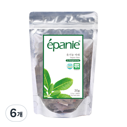 에빠니유기농삼각허브차 마테차, 1.5g, 20개입, 6개
