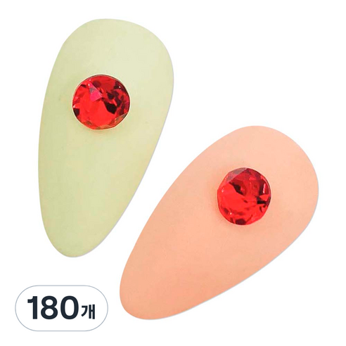 메이브라운 대용량 네일스톤 고퀄원형 V컷 6mm 30p, 레드, 180개
