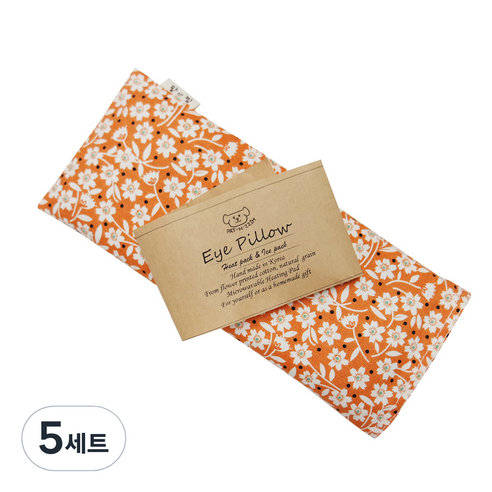 팥앤찜 팥 눈찜질팩 + 오렌지커버 세트, 5세트