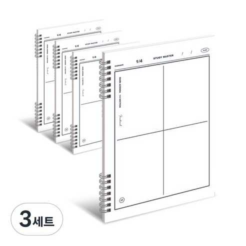 뮤니드 It spring 4분할 수학 연습장 4권 세트, 화이트, 3세트