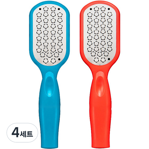 위생 발바닥 뒷굼치 각질 제거기 블루 + 레드 세트, 4세트