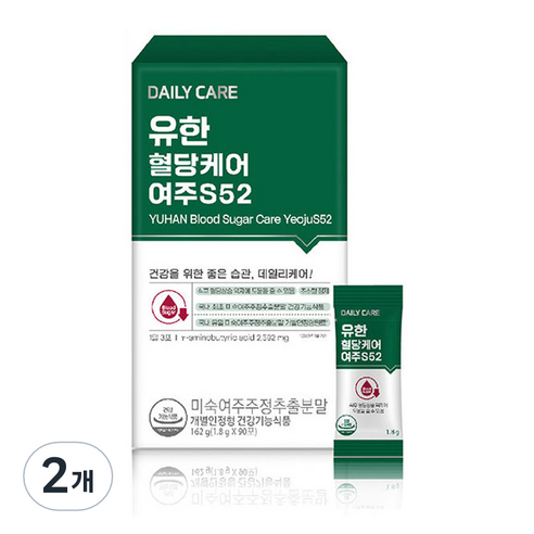 유한양행 혈당케어 여주 S52 90p, 90g, 2개