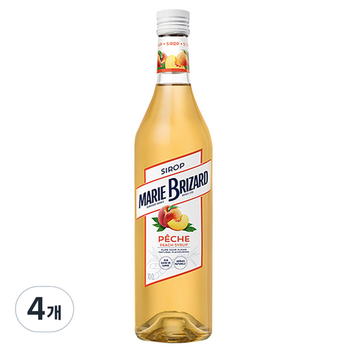 마리브리자드 피치 시럽, 700ml, 4개