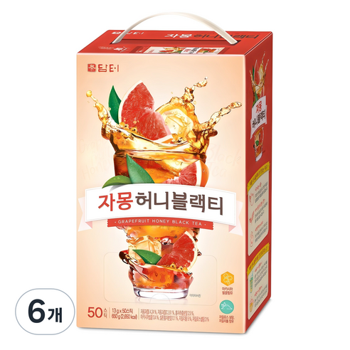 담터 자몽 허니 블랙티 분말, 13g, 50개입, 6개