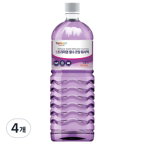 탐사 프리미엄 발수코팅 워셔액, 1.8L, 4개