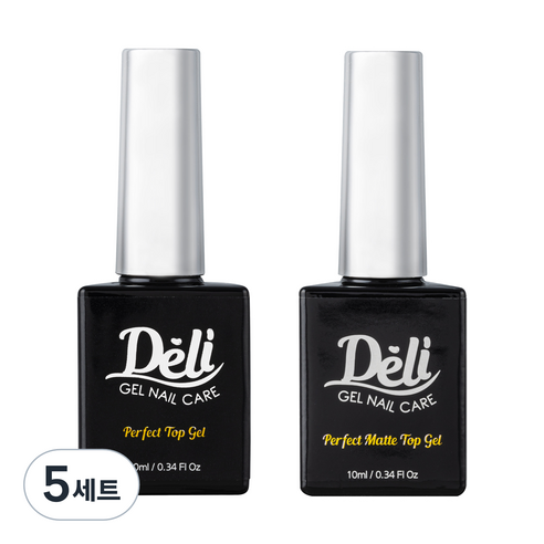 델리뷰티 퍼펙트 탑젤 10ml + 매트 탑젤 10ml, 5개